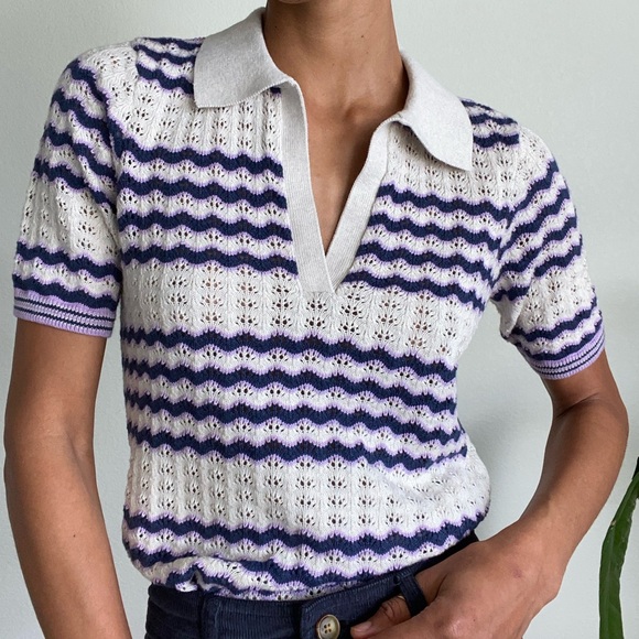 Marine layer sweater polo- size small - Picture 6 of 8